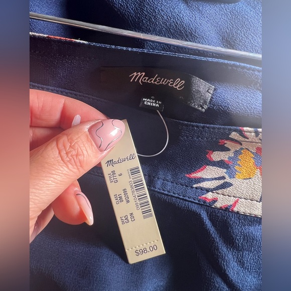 Madewell Silk Midi Skirt - size 6, NWT - Picture 6 of 7